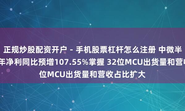 正规炒股配资开户 - 手机股票杠杆怎么注册 中微半导：2025年净利同比预增107.55%掌握 32位MCU出货量和营收占比扩大